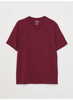 Buy V Neck Short Sleeved Basic Combed Cotton Men's T-Shirt in Egypt