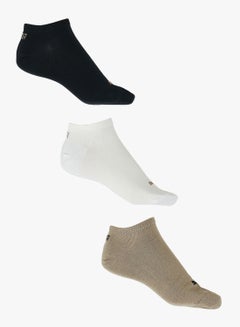 Buy Unisex Plain Sneaker Socks (Pack of 3) in UAE