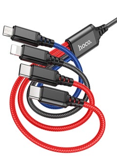 اشتري 4-in-1 Super charging cable(Type-C+Type-C+iPhone+Micro) في الامارات
