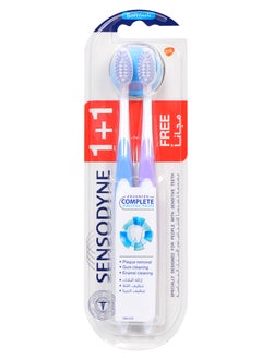 Buy Sensodyne Advanced Complete Protection Soft 1+1Toothbrush,Multicolor in Egypt