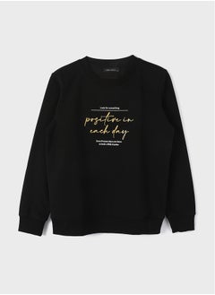 اشتري Crew Neck Printed Oversize Women's Sweatshirt في مصر