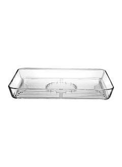 Buy Borcam Grill Rectangular Glass Baking Tray, 3850 Ml Capacity, 50 Mm Height, 400X270 Mm Diameter - Clear in UAE