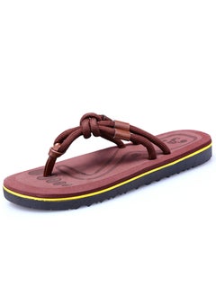 Buy Summer Flip Flops Men Anti-Slip Couple Beach SandalsBrown Brown in Saudi Arabia