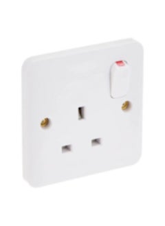 Buy KNP UK Standard 13A Switch Socket Single Socket is a fundamental electrical accessory designed for standard domestic and commercial use in the United Kingdom. in UAE