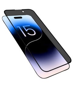 Buy Privacy 5D Tempered Glass Screen Protector for iPhone 15 pro max 6.7inchBlack/Clear in UAE
