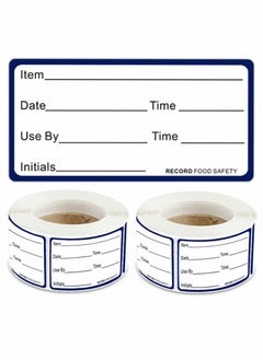 اشتري Removable Food Storage Labels Freezer Labels 500 Pcs 1.2 x 2 in Food Storage Stickers Refrigerator Freezer Labels Adhesive Paper Labels, 2 Roll في الامارات