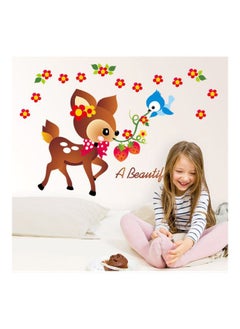 Buy Qiangtie Animal Pattern Wall Sticker Brown/Blue/Red 70x50centimeter in UAE