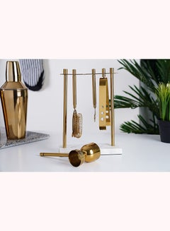 Buy Ordinaire 5-piece Tool With Stand 18x8x25cm-gold in UAE