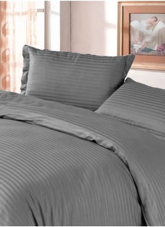 Buy Super Soft Duvet Cover Set For Queen Double And Full Beds Grey in UAE