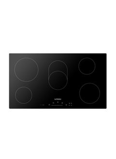 اشتري La Modano 90cm Ceramic Built-In Hobs, Front Touch Control, 5 Cooking Zones, 9 Stages, Residual Heat Indicator, Timer, Child Lock, Overflow Security - LMBH908VT Black في الامارات