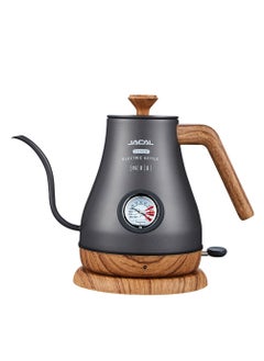 Buy Stainless Steel Electric Kettle with Thermometer 1L 1350W GL-205 Black in Saudi Arabia