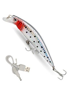 Buy Realistic rechargeable fishing lure, electric fishing lure, fish hook, sea fishing, USB lure fishing lure in Saudi Arabia