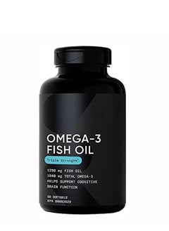 Buy Omega 3 Maintenance of Normal Heart and Brain Function Pure Fish Oil 1250 mg in Saudi Arabia