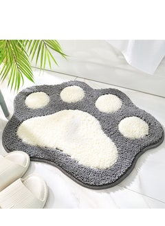 Buy Paw Shaped Bathroom Rug Non-Slip Bath Mat (45 x 60cm), Soft Water Absorbent Thick Shower Rug, Machine Washable Bathroom. in UAE