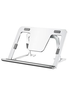 Buy Tablet Stand Adjustable & Foldable, Slim Portable Aluminum Tablet Holder for Desk, Compatible with iPad Pro/Air/Mini, Samsung Tab, Surface Pro, Kindle Fire (7-13"), Silver in Saudi Arabia