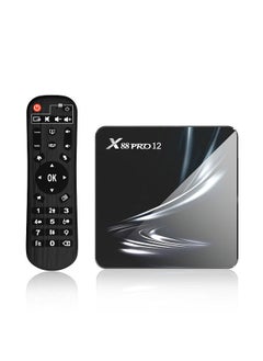 Buy X88 PRO 12 Android 12.0 Smart TV Box UHD 4K Media Player RK3318 4GB/32GB 2.4G/5G Dual-band WiFi BT5.0 100M LAN VP9 H.265 Decoding with Remote Control in UAE