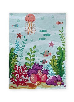 Buy Undersea Printed Rug, Multicolour - 120x160 cm in UAE