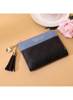 Buy Short Wallet Women's New Pu Zipper Buckle Mini Coin Purse Small Wallet Women's Multi-card Card Holder For Women in Saudi Arabia