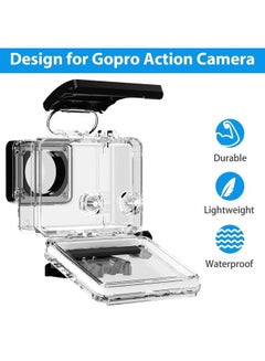 Buy Waterproof Housing Case for GoPro Hero 4/3/3+, 60M/190FT Underwater Protective Dive Housing Shell with Bracket Mount Accessories for GoPro Hero4, Hero3+, Hero3 Action Camera Outside Sports in UAE
