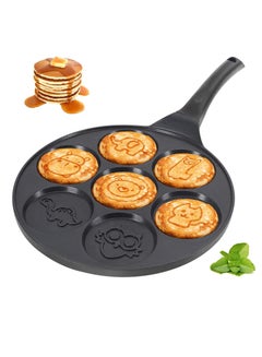 اشتري Pancake Pan Pancake Griddle with 7 Flapjack Animals Molds Pancake Maker Skillet Non-stick Breakfast Pan for Pancake في الامارات