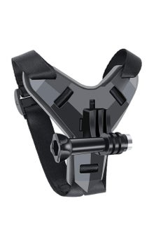 اشتري Helmet Mount for GoPro, Motor Bike Cycle Helmet Chin Mount Strap Stand Action Camera Accessories Compatible with GoPro Hero Black في السعودية