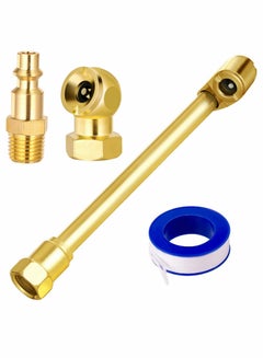 Buy 2 Way Connection Heavy Duty Air Chuck Set-1/4 Inch Female NPT Closed Ball tire Chuck, Dual Head and Standard Male Quick Plug, Tire Fill Kit for Inflator Gauge Compressor in UAE