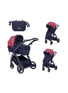 Buy Baby Stroller Adria Black And Red in UAE