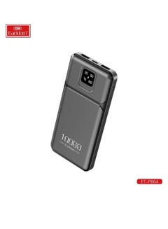 اشتري باور بانك 10000 مللي أمبير مع 2 مخرج USB وشاشة LCD لون أسود - PB64 في مصر