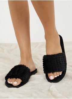 Buy Ribbed Strap Bedroom Slippers in Saudi Arabia