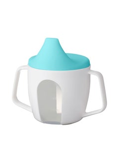 Buy Baby Feeding Sipper Cup With Pp Lid Perfect Training Beaker For Toddlers Safe Ideal For Milk, Baby Food 150ml White/Blue in UAE