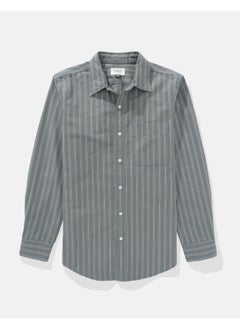 Buy AE Everyday Striped Oxford Button-Up Shirt in Saudi Arabia