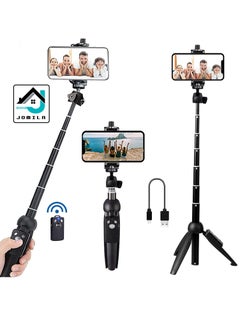 Buy Portable 40 Inch Aluminum Alloy Selfie Stick Phone Tripod with Wireless Remote Shutter Compatible with iPhone 13 12 11 pro Xs Max Xr X 8 7 6 Plus, Android Samsung Smartphone in UAE