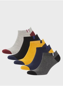 Buy Men 5 Pack Cotton Booties Socks in UAE