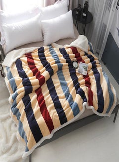 اشتري European Style Double Layers Bed Blanket cotton Multicolour 2meter في السعودية