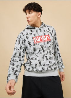 اشتري NASA Graphic AOP Boxy Fit Hoodie في السعودية