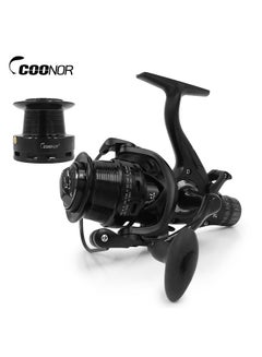 Buy 9+1BB Speed Ratio Fishing Reel with Dual Brake System Smooth Spinning Reel with Dual Spool Interchangeable Handle Fishing Tackle in UAE