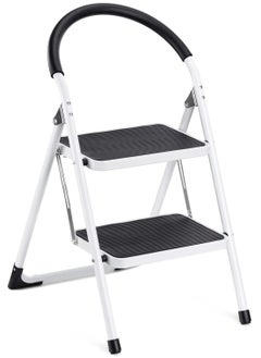 Buy 2 Steps Steel Foldable Ladder Household Step - 330lbs Load Capacity in UAE