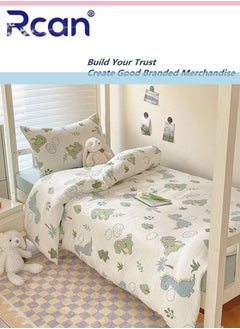 Buy 3 Piece School Season Duvet Cover Set College Style Cartoon Print  High Cotton Kids Bedding Quilt Cover Sheet Pillow Covers for Dormitory Single Bed Children's Bed for Boys Girls 150x200cm/ 59x78.7In in Saudi Arabia