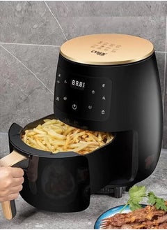 Buy Healthy Oil-Free Frying Air Fryer LED Touch Display 8 Preset Heating Modes and Auto Shut Off 2400W Black 6L in Saudi Arabia