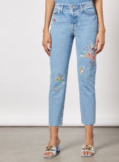 Buy Embroidered Straight Jeans in Egypt