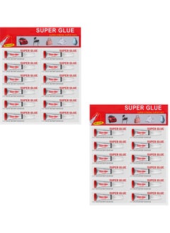 Buy Super Glue Clear, 24 Pack Strong Adhesive Superglue Gel Fast Drying Instant Cyanoacrylate CA Glue for Plastic, Wood, Metal Stone, Jewelry Beads Making, Phone Ceramic Crafts Repair, 3 Gram Tube in UAE