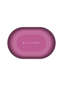 اشتري Status Contract Pink Welcome Water Absorbing Mat For Bathroom Quick Dry Rubber Backed Anti-Slip Floor Mat Non Slip Mat For Home, Kitchen (Pink Welcome)(40 X 60 Cm) (D5) في الامارات