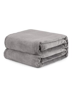 اشتري Wemore Fleece Blanket Throw  Super Soft Cozy Flannel Blanket  Microfiber 90 X 108 Inch Grey في مصر