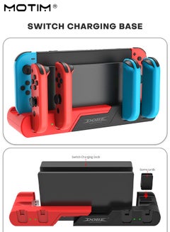 Buy Charging Dock Compatible with Nintendo Switch & Switch OLED Model Joycons, Switch Controller Charger Dock Station for Joycon Charges up to 4pcs, Charging Stand Station for Nintendo Switch/OLED Model in UAE