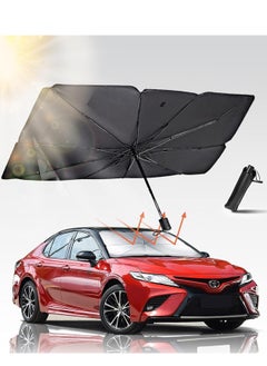 Buy Foldable Windshield Sun Shade Umbrella for Car, UV Rays Heat Sun Visor, Interior Protection in UAE