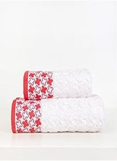 Buy J Linens Stars Solo set of 2 pcs(WHITE/RED) in Egypt