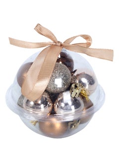 Buy 3-cm Christmas Balls, Multicolour - Set of 12 in UAE