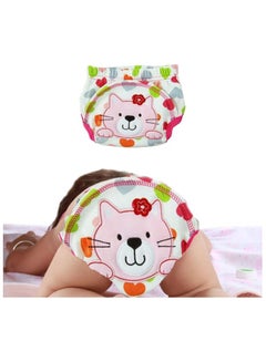 Buy Baby Diapers Cotton and Reusable Baby Washable Cloth Diaper Nappies, Baby Training Pants, Ideal for Toddlers and Children (Cat) in Egypt
