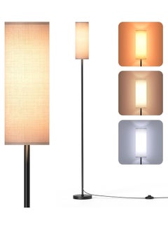 Buy Dimmable Floor Lamp 3 Color Temperatures Foot Switch Control LED Modern Standing Lamp for Living Room Home Office Decor in Saudi Arabia