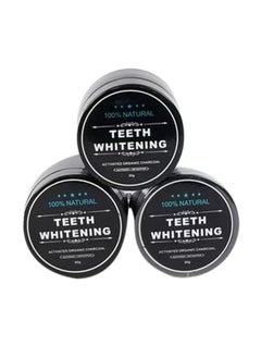 Buy Pack of 3 Charcoal Teeth Whitening Powder Black 30grams in UAE